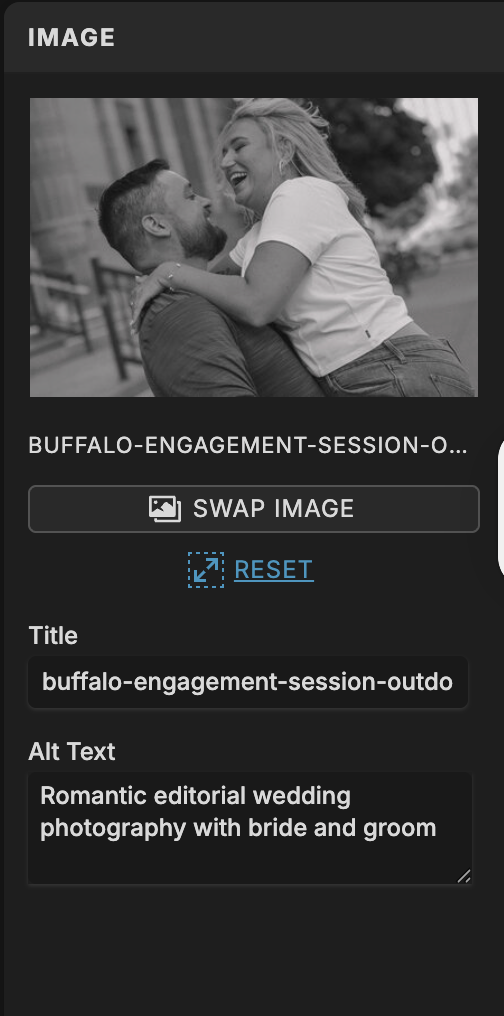 Showit SEO tips for photographers – adding alt text to images for Google ranking
